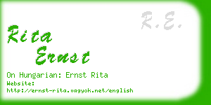 rita ernst business card